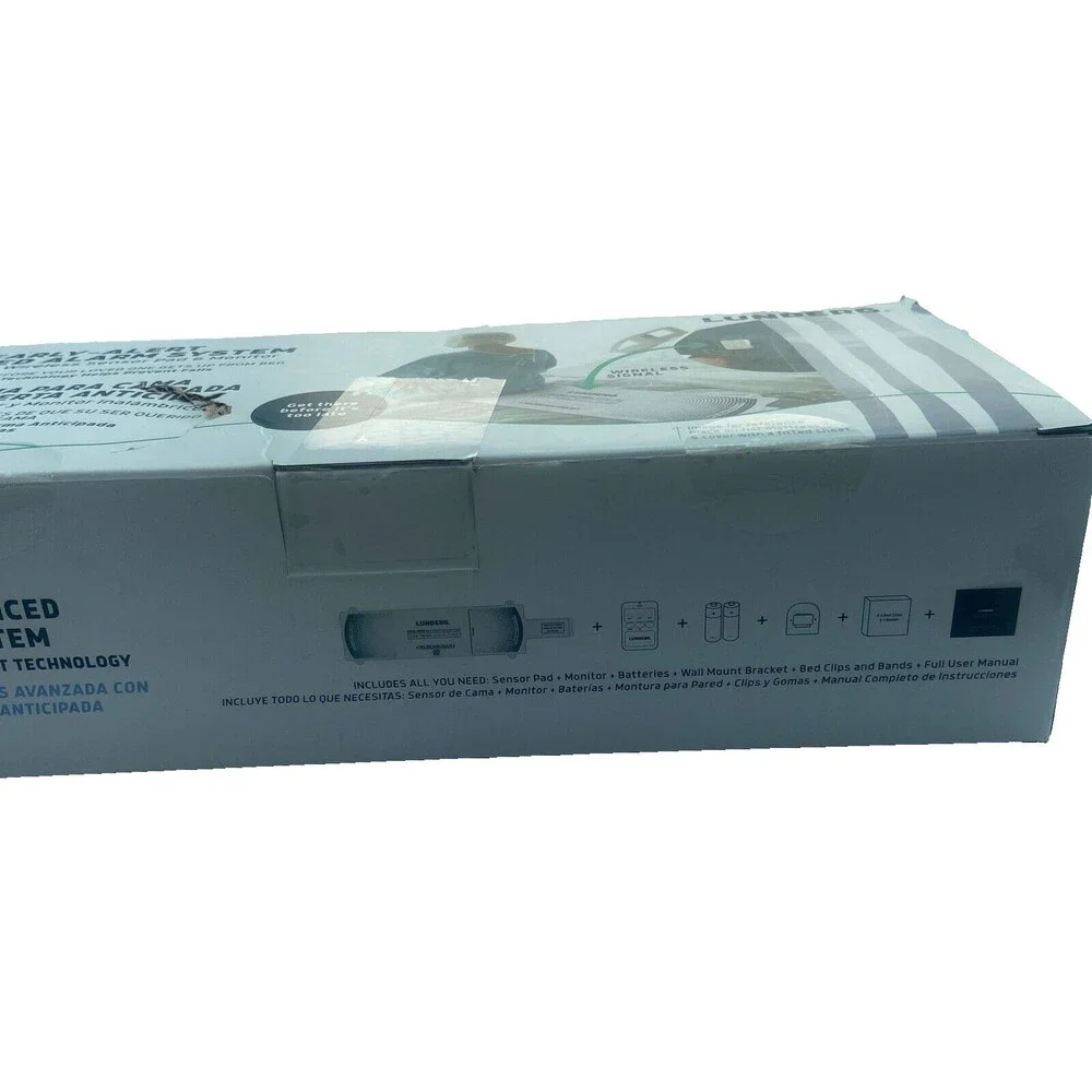 Lunderg Early-Alert Bed Alarm System with Wireless Bed Sensor Pad and Monitor